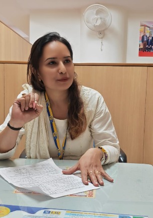 Bhawna Bholla at West Delhi insurance office